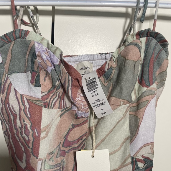 NWT Aritzia Wilfred Fable Dress Floral Print Summer Sundress 00 / XXS - Picture 4 of 6